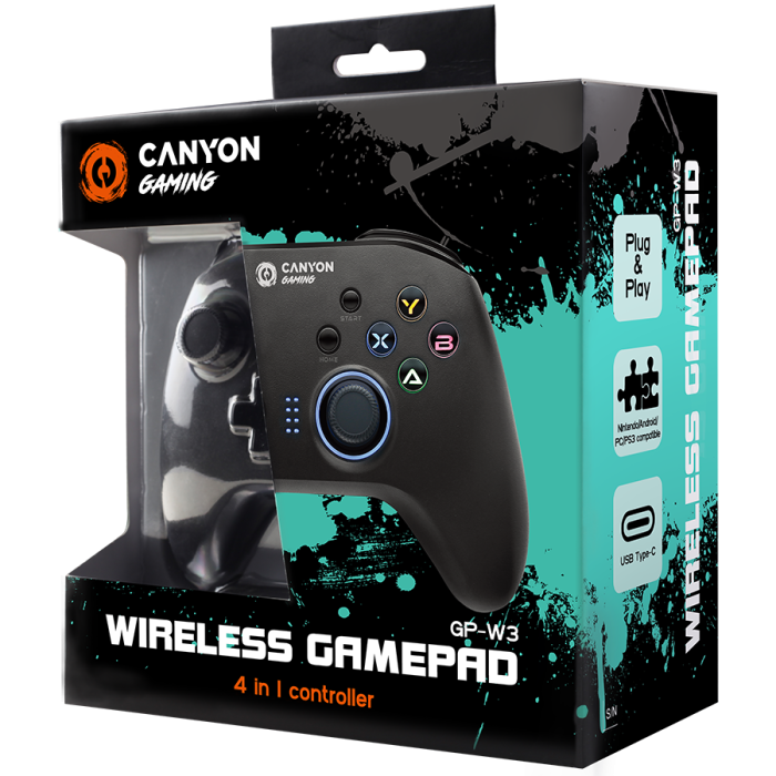 CANYON gamepad GP-W3 Android/Nintendo/PC/PS3 Wireless Black [4]
