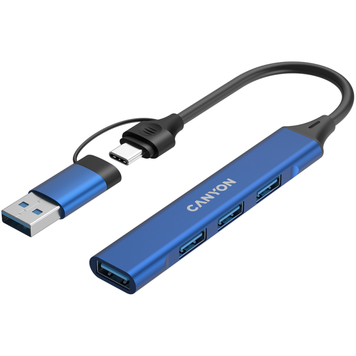 CANYON hub DS-02 4in1 USB-A/C Blue [3]