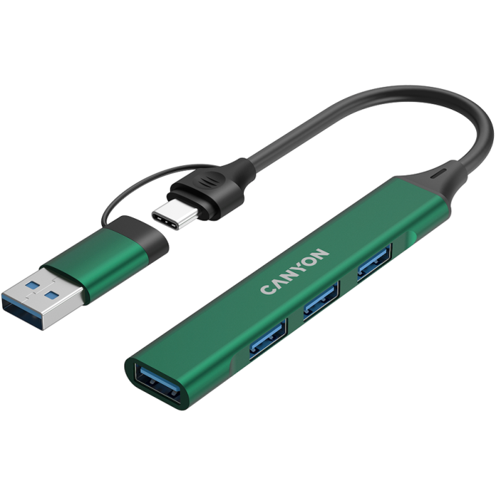 CANYON hub DS-02 4in1 USB-A/C Green [3]