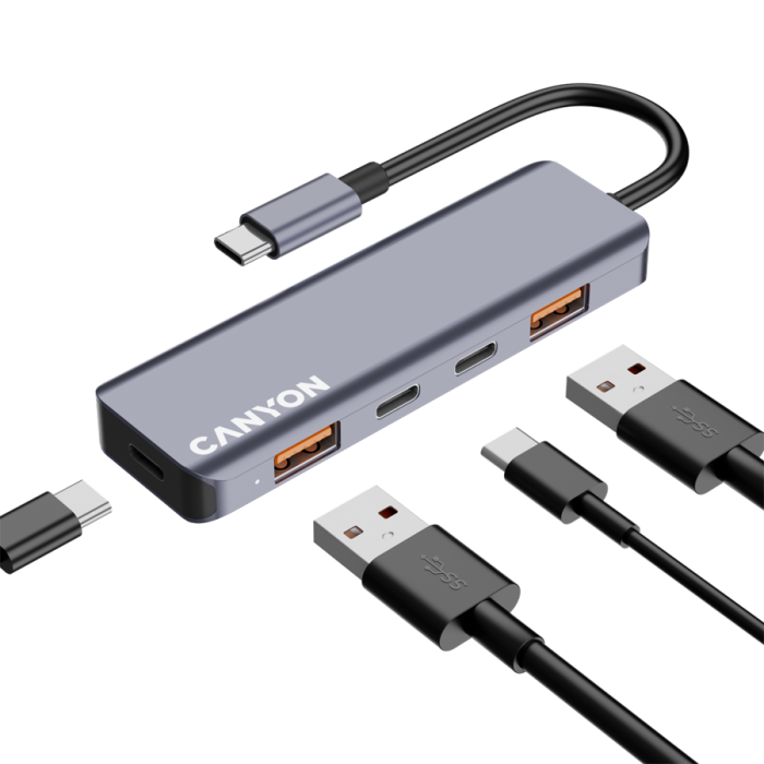 CANYON hub DS-18 5in1 USB-C Grey [5]