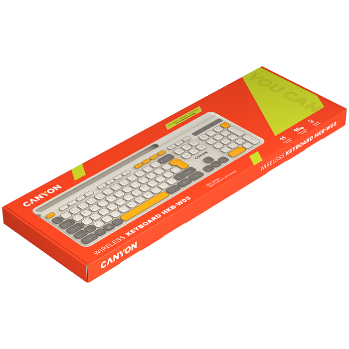 CANYON keyboard HKB-W03 EN AAA Wireless Beige [7]