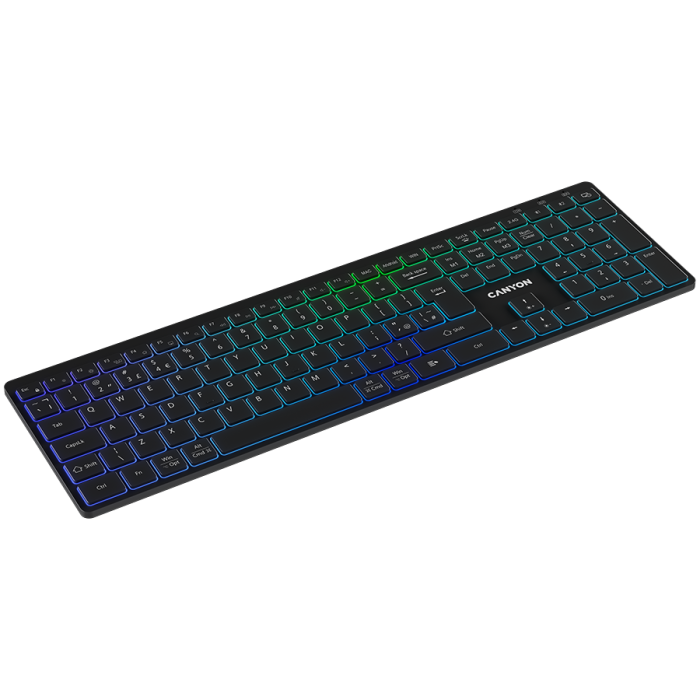 CANYON keyboard HKB-W11 UK/US RGB Dual Mode Wireless Black [5]