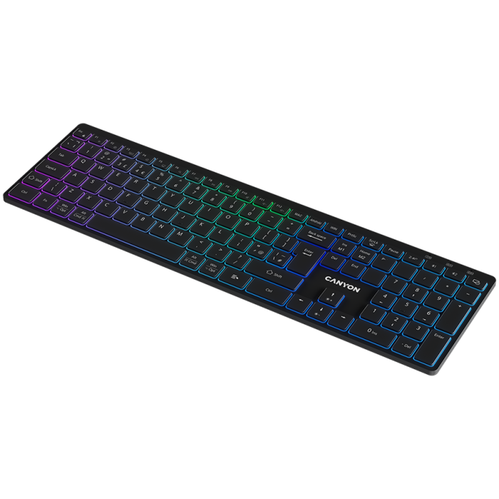 CANYON keyboard HKB-W11 UK/US RGB Dual Mode Wireless Black [4]