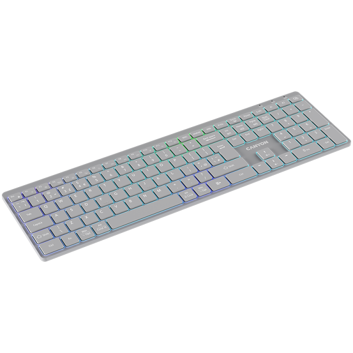 CANYON keyboard HKB-W11 UK/US RGB Dual Mode Wireless Grey [5]
