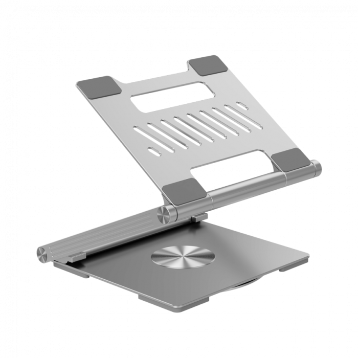 Canyon Laptop stands with hub, TYPE C F to HDMI2.0+2USB3.0+USBC3.0+RJ45+PD, TYEP C TO C cable 1m white with Emarker: HUSB332A, Material: Aluminum case+ABS+PS, Size: 245x240x27.2+/-0.3mm, Weight:1304g [7]