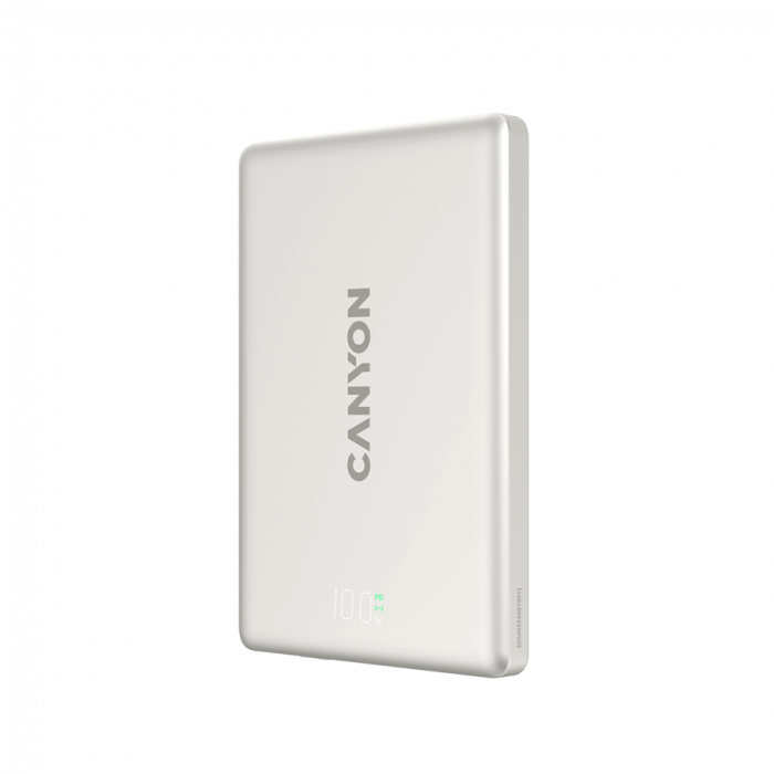 CANYON magnetic power bank OnPower 500 PD20W 5000mAh Aluminium Star Grey [2]