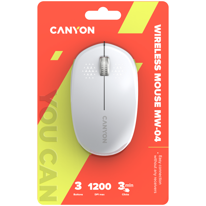 CANYON mouse MW-04 3buttons BT Wireless White [6]
