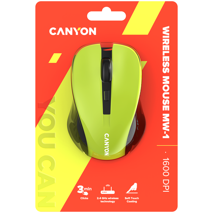 CANYON mouse MW-1 Wireless Yellow [6]