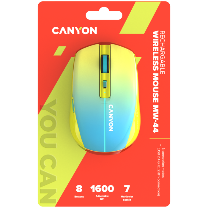 CANYON mouse MW-44 Wireless Charge Yellow Blue [6]