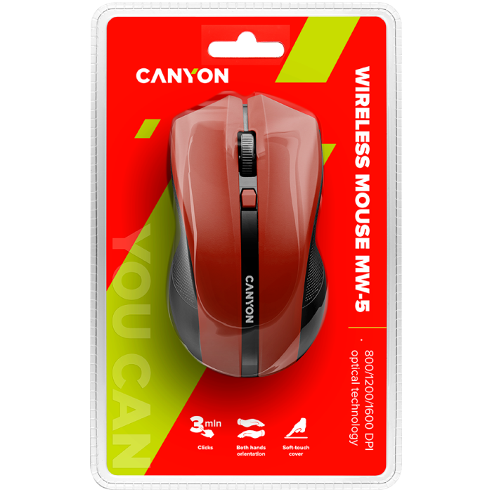 CANYON mouse MW-5 Wireless Red [5]