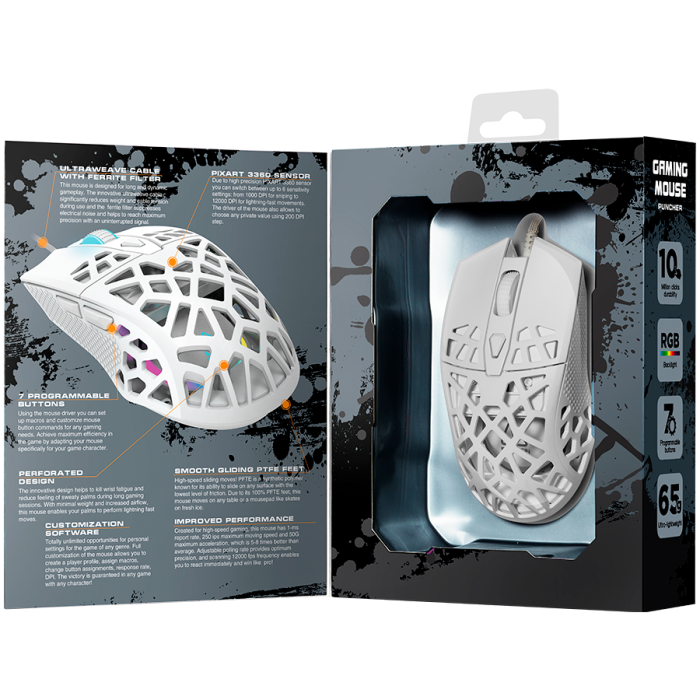 CANYON mouse Puncher GM-20 RGB 7buttons Wired White [7]