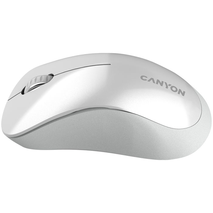 CANYON MW-11, 2.4 GHz Wireless mouse ,with 3 buttons, DPI 1200, Battery:AAA*2pcs ,pearl white grey67*109*38mm 0.063kg [2]