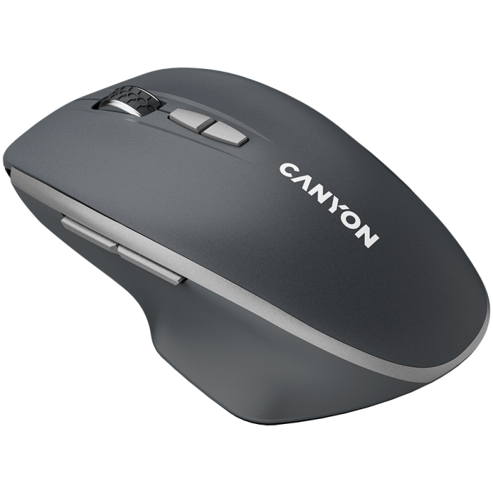 CANYON MW-21, 2.4 GHz Wireless mouse,with 7 buttons, DPI 800/1200/1600, Battery:AAA*2pcs,Dark gray72*117*41mm 0.075kg [4]