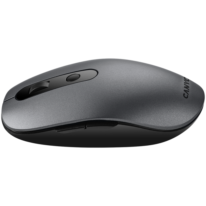CANYON MW-9, 2 in 1 Wireless optical mouse with 6 buttons, DPI 800/1000/1200/1500, 2 mode(BT/ 2.4GHz), Battery AA*1pcs, Grey, 65.4*112.25*32.3mm, 0.092kg [3]
