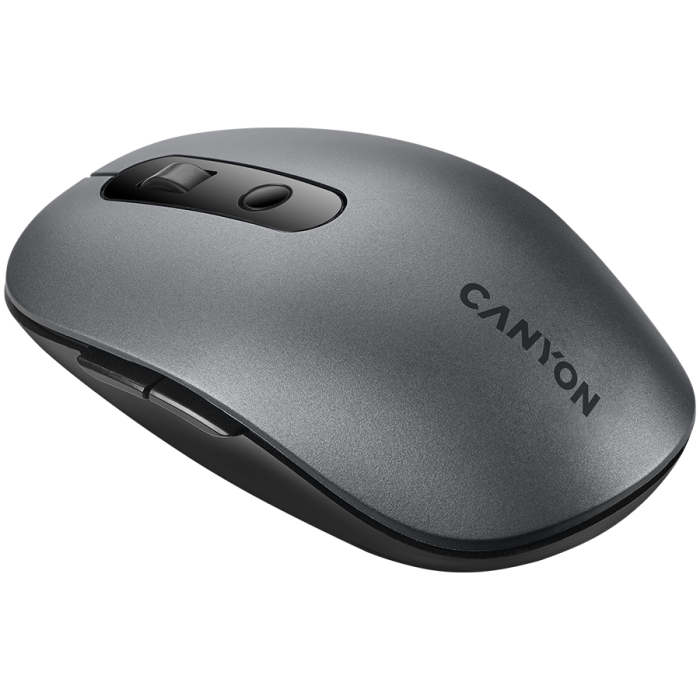 CANYON MW-9, 2 in 1 Wireless optical mouse with 6 buttons, DPI 800/1000/1200/1500, 2 mode(BT/ 2.4GHz), Battery AA*1pcs, Grey, 65.4*112.25*32.3mm, 0.092kg [4]