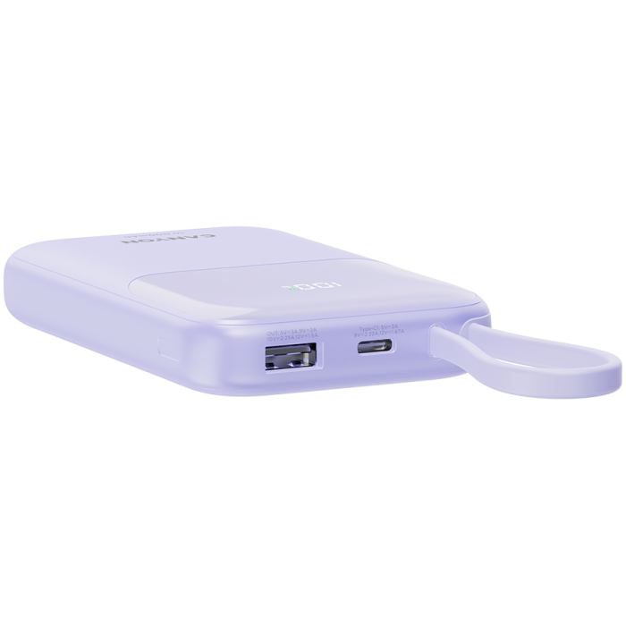 CANYON power bank OnPower 101 built-in cable 10000 mAh PD22.5W Purple [5]
