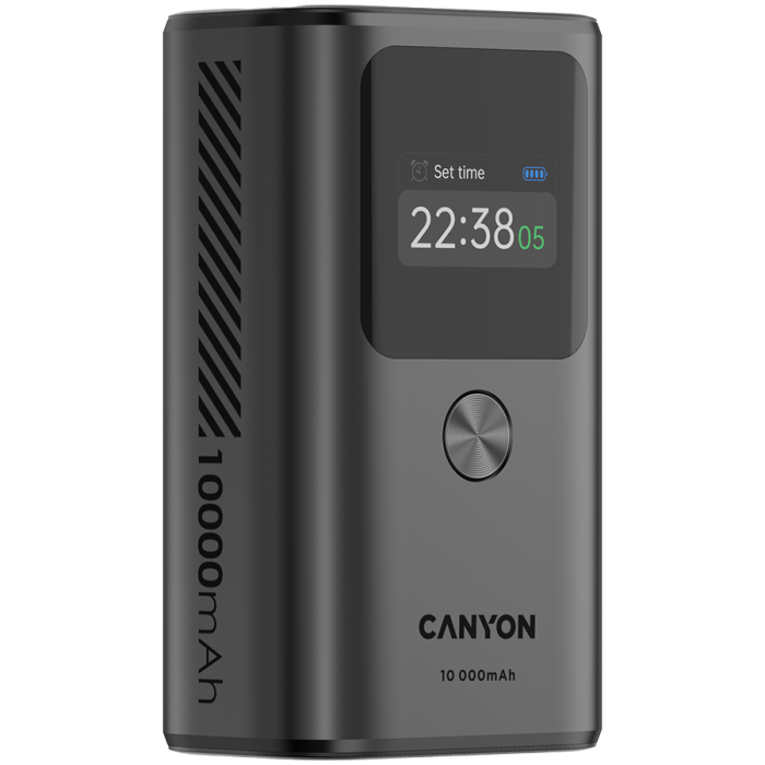 CANYON power bank OnPower 130 TFT 10000 mAh PD30W Dark Grey [2]