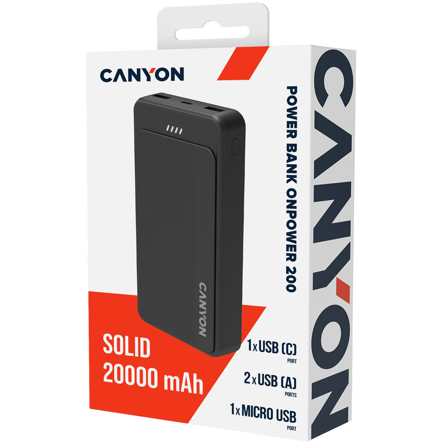 CANYON power bank OnPower 200 20000mAh Black [5]