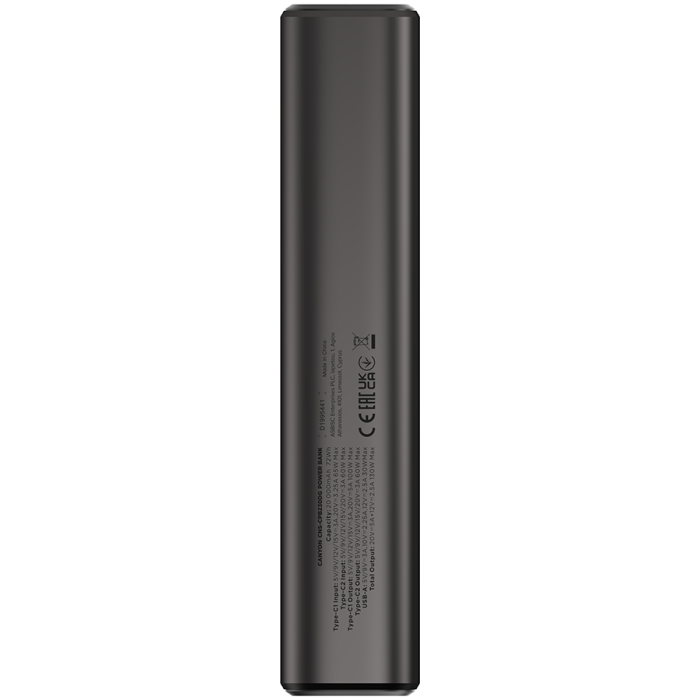 CANYON power bank OnPower 230 TFT 20000 mAh PD130W Dark Grey [3]