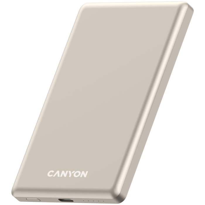 CANYON power bank OnPower 505 slim Magnetic 5000 mAh PD20W Beige [2]