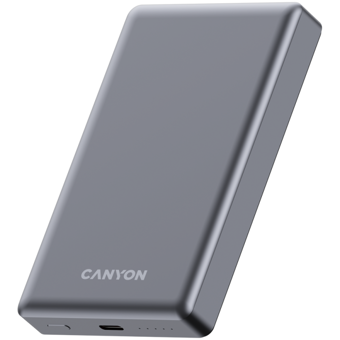 CANYON power bank OnPower 510 slim Magnetic 10000 mAh PD20W Dark Grey [2]