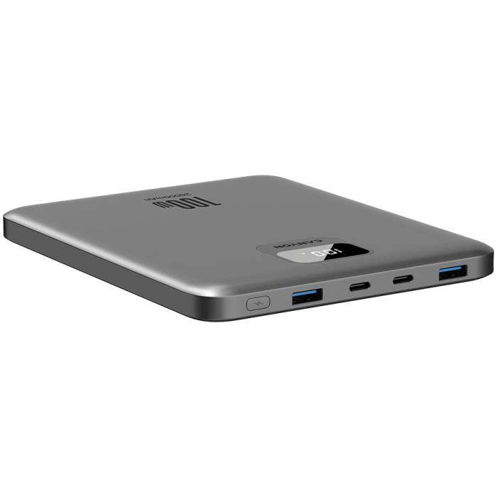CANYON power bank PB-2008 LED FLAT 20000 mAh PD100W QC3.0 Dark Grey [4]
