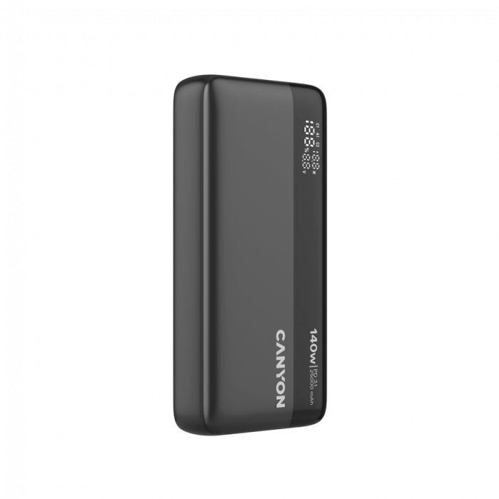 CANYON Power Bank PB-240, 25000mAh PD140W display power bank,Size160.0x82x27 mm Weight 508+-10g, Dark Grey [7]
