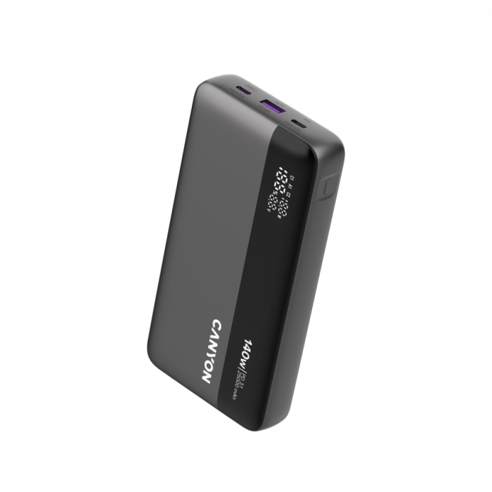 CANYON Power Bank PB-240, 25000mAh PD140W display power bank,Size160.0x82x27 mm Weight 508+-10g, Dark Grey [2]