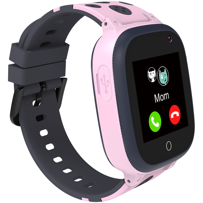 CANYON Sandy KW-34, Kids smartwatch, 1.44 inch colorful screen, GPS function, Nano SIM card, 32+32MB, GSM(850/900/1800/1900MHz), 400mAh battery, compatibility with iOS and android, Pink, host: 52.9*40 [2]