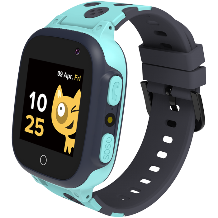 CANYON Sandy KW-34, Kids smartwatch, 1.44 inch colorful screen, GPS function, Nano SIM card, 32+32MB, GSM(850/900/1800/1900MHz), 400mAh battery, compatibility with iOS and android, Blue, host: 52.9*40 [2]