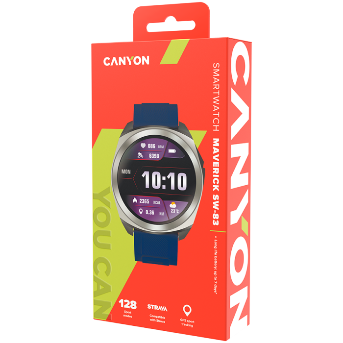 CANYON smart watch Maveric SW-83 GPS Silver Blue [7]