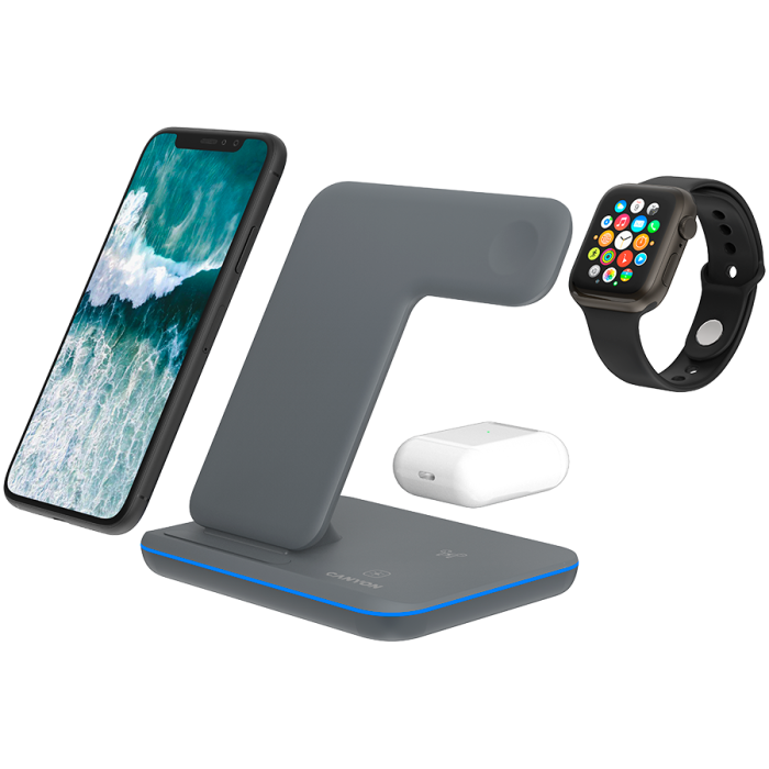 CANYON wireless charger WS-303 15W 3in1 Gray [5]