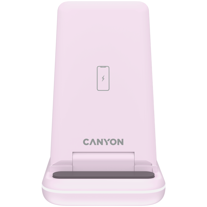 CANYON wireless charger WS-304 15W 3in1 Iced Pink [3]