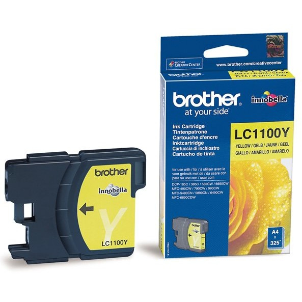 Cartus cerneala Brother LC1100Y, galben (yellow), original, 325 pagini, 5.5 ml [1]