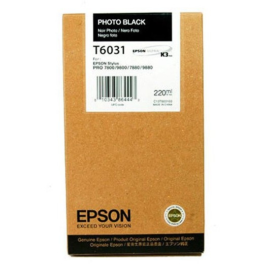 Cartus cerneala Epson UltraChrome K3, negru foto (photo black), original, 220 ml [1]