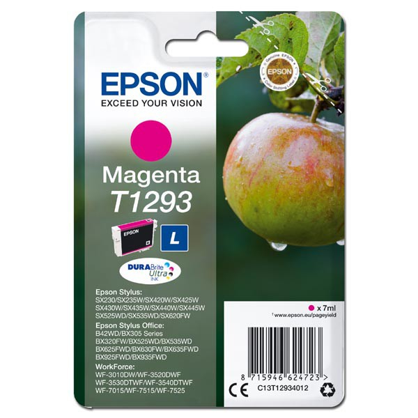 Cartuș cerneala Epson T1293, roz (magenta), original, 470 pagini, 7 ml [1]