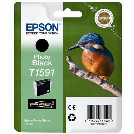 Cartuș cerneala Epson T1591, negru foto (photo black), original, 560 pagini, 17 ml [1]