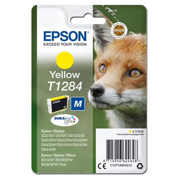 Cartuș cerneala Epson T1284, galben (yellow), original, 260 pagini, 3.5 ml [1]