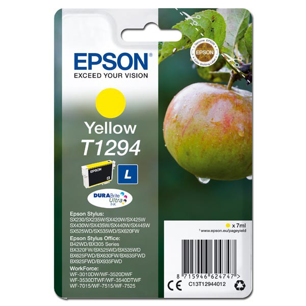 Cartus cerneala Epson T1294, galben (yellow), original, 330 pagini, 7 ml [1]