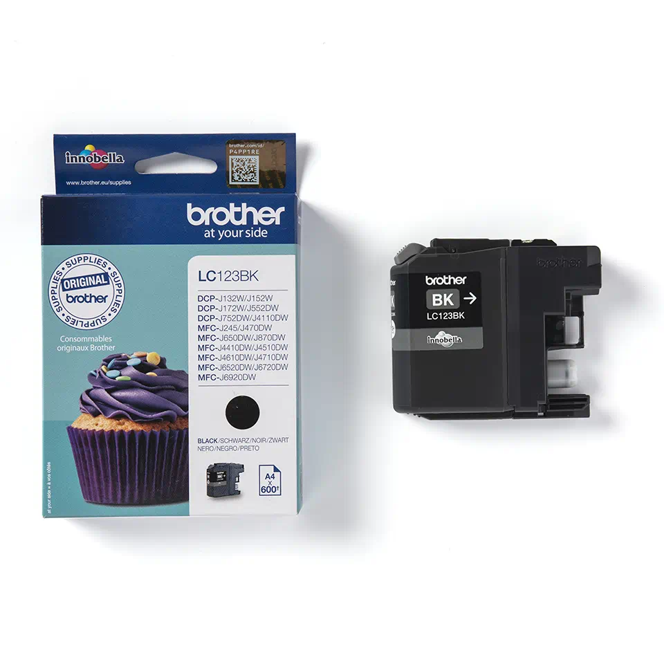 Cartuș cerneală Brother LC123BK, negru (black), original, 600 pagini, 12 ml [2]