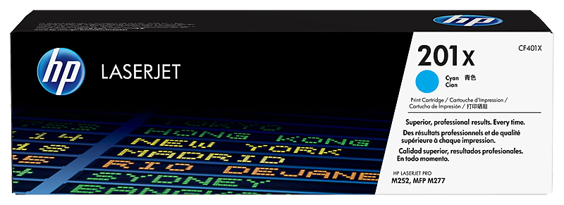 Toner HP 201X  (CF401X), Original, Cyan, 2.3K pagini [1]