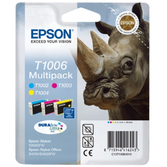 Cartus cerneala Epson T1006, multipack (cyan, magenta, galben), original, 33.3 ml [1]
