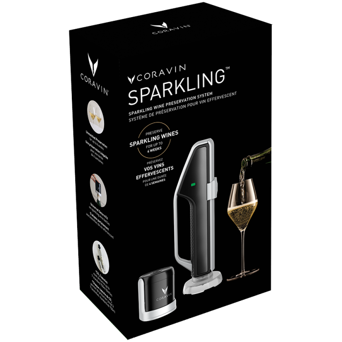 CORAVIN Sparkling Wine Preservation System - Black/Silver - new [12]