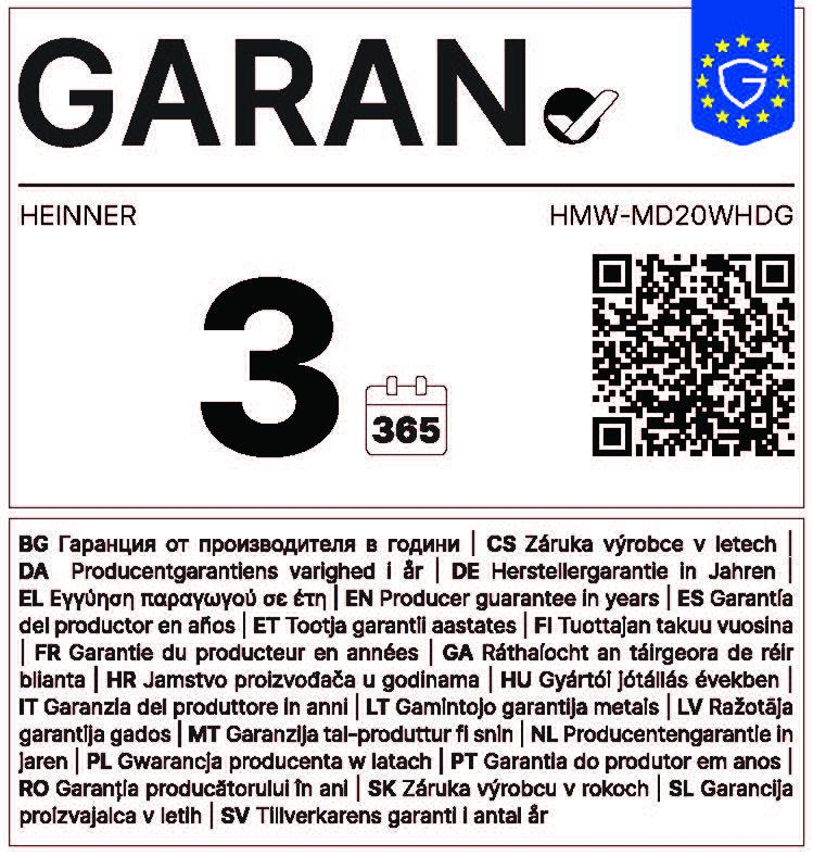 CUPTOR CU MICROUNDE HEINNER HMW-MD20WHDG [7]