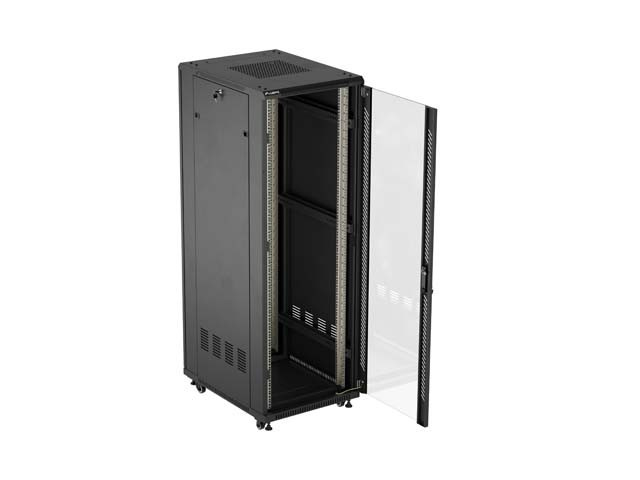 Dulap rack 19 inch freestanding Lanberg 37U 600x800 usa sticla negru (FF01-6837-12BL) - LANBERG [5]