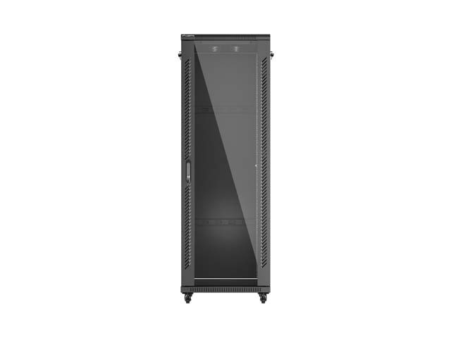 Dulap rack 19 inch freestanding Lanberg 37U 600x800 usa sticla negru (FF01-6837-12BL) - LANBERG [2]