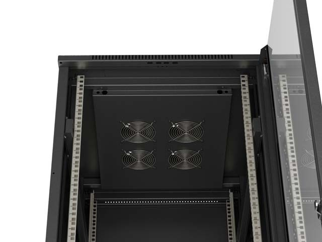 Dulap rack 19 inch freestanding Lanberg 37U 600x800 usa sticla negru (FF01-6837-12BL) - LANBERG [9]