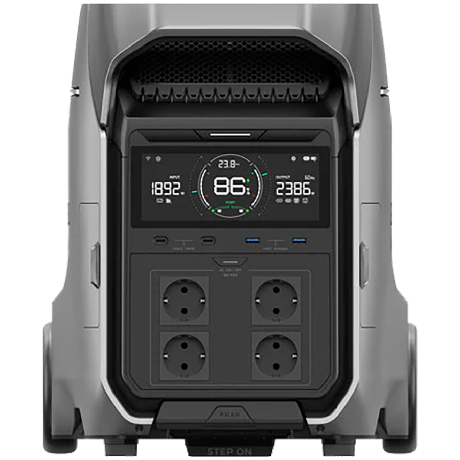 EcoFlow DELTA PRO 3 Portable Power Station, Capacity: 4096Wh, X-Boost Output 6000W, AC Output: 4000W total, Number outlets 12 (7 AC Outlets, 2 USB-A Fast Charge, 2 USB-C, 12V DC Output), Mobile App, B [2]