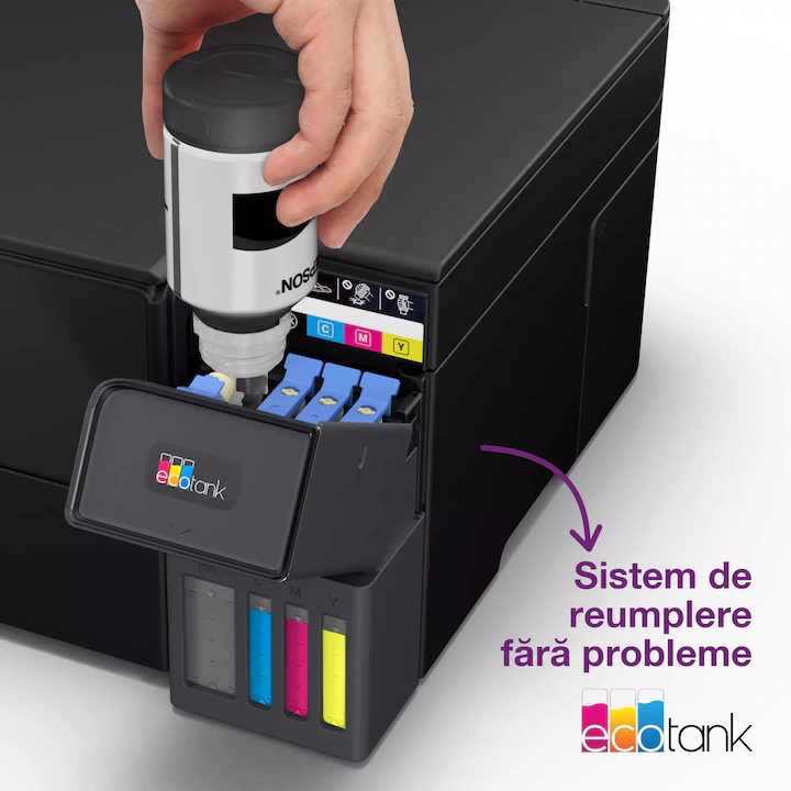 Multifunctional inkjet CISS Epson EcoTank L4360 A4 Wi-Fi Duplex Negru (C11CL41408) - EPSON [3]