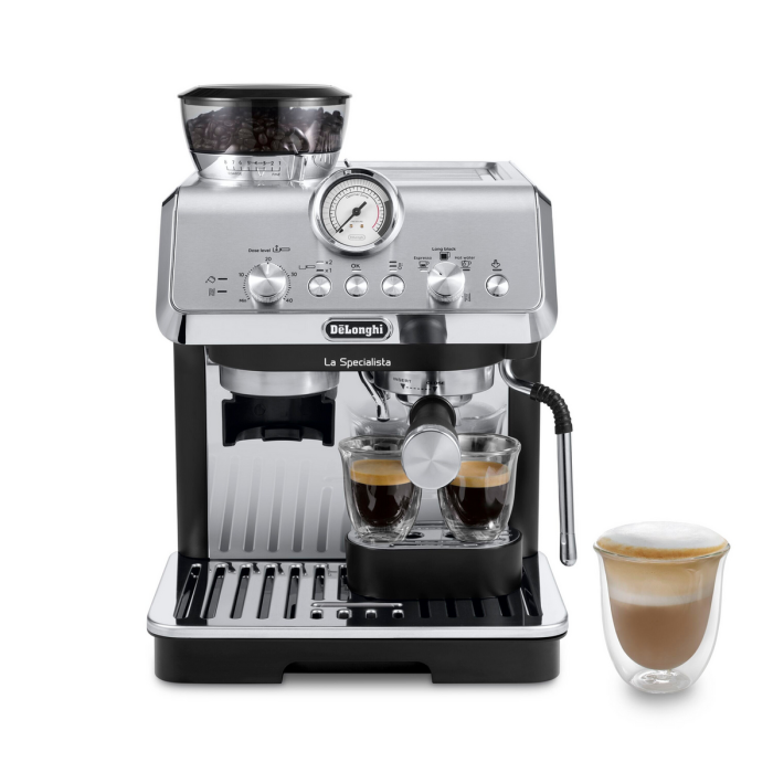 Espressor Manual La Specialista Delonghi ARTE EC9155.MB 1.5l 15xBar 1300W Negru/Argintiu [1]